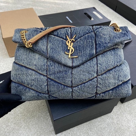 Yves Saint Laurent Dresses & Skirts - YSL bag MNG puffer s denim Nikko/SU. Satin